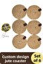 Special Production 6 Pieces Jute Woven Rope Drink Coaster Set Wicker Round Tableware Rattan Handmade