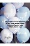 Blue and White Bow Ribbon, Blue and White Balloon Set 10 Birthday Bow Balloons, Balloon with Ribbon - 2