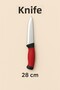 Eco Kitchen Set of 2 |   24X34 cm Stainless Steel Cutting Board+ 28 cm Chef Knife - 2