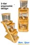 11 Pieces Bamboo - Trivet Borosilicate Jar with 3 Jars and Spice Bowl and Spoon Gift - 2