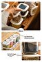 Square Food Storage Container with Colorful Label Set of 15 5x (0.55 Liters, 1.2 Liters, 1.75 Liters) White - 4