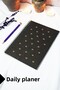 A5 Heart Themed Black Kraft Cover Notebook - Daily Planner - 45 Sheets (90 Pages) 15X21 cm