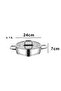 Nova Stainless Steel Glass Lid Oblate Pot 24X7 cm - 4