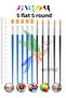 5 Flat 5 Fine Tip Brushes, Total 10 Pieces, Artistic Brushes for Acrylic, Oil, Watercolor, Gouache, Finger Painting