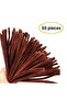 50 Pieces - Brown Chenille, Feather Wire, Educational Chenille Set, 30 Cm, Plush Wire