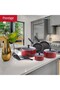 Classique 11 Piece Nonstick Cooking Set with Glass Lid - Red - 5