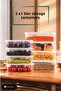 5 Pieces of 1 Liter Self-Covered Storage Container Organizer Suitable for Deep Freezer (1000 ml) - 5
