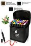Moringa 48-Piece Double Sided Art Marker Felt Tip Pen Set with Bag