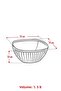 Acrylic Baroque Aquamarine Medium Size Square Fruit & Salad Bowl & Mixing Bowl / 1.5 Lt (NOT GLASS) - 5