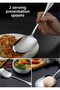 2 Pcs Practical 21 cm Stainless Steel Luxury Serving Salad Spoon Spatula |   Steel Food Serving Spoon