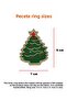 6-Piece Handmade Woven Napkin Ring, 6 Napkin Holders, Napkin Ring, Christmas Tree with Gold Glitter - 2