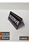 5 Pcs Reserved Sign Pvc Double Direction Notice Desktop Reserved Apparatus Table Reserve Black