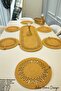 Jute, American Service Set, 6 Plates, 1 Bread Basket, 1 Runner, Plate Base, Plate Set, Lux Presentation