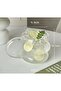 Heat Resistant Handled Asymmetric Stripe Giant Cup Coffee Presentation Cocktail Glass Beads - 3