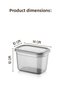 Colored Labeled 12-Piece Peggy Rectangular Spice Jar Set 800 Ml Anthracite - 8