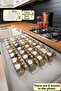 2 Pieces Spice Organizer In-Drawer Plexiglass Stand 35*10 cm (Excluding Jars) Z350