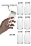 6 Pieces Transparent Glass Bottle Milk Ayran Lemonade Vinegar Soft Drink Bottle Multi-Purpose