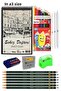 A3 Sketchbook Spralli 50 Sheets Charcoal Drawing Set Shading Pen Woodcut Dough Eraser Fa