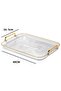 Elisa Transparent Gold Gilded Crystal Tray 40X26,5 cm - 4