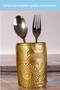 Countertop Spoon Holder Decorative Vertical Spoon Holder Cylinder Spoon Holder Gold Color Model 12 - 3