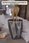Countertop Spoon Holder Modern Countertop Spoon Holder Decorative Vertical Spoon Holder Antique Silver Color Model 19 - 3