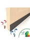 4 Pieces Black Under Door Anti-Wind Cold Eva Dust Holder Anti-Odor
