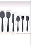 Set of 6 Fireproof Non-Stick Heat Resistant Kitchen Pastry Silicone Egg Brush Spoon Knife Spatula - 4