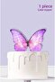 Purple butterfly 3d party set supplies - 3