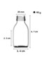 30 ml Transparent Locked White Cap Shot Bottle 30 Cc Ginger Shot White Glass Bottle 6 Pcs - 3