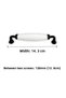Metal-Real Porcelain Black Color 128 mm Furniture/Cabinet/Garment Closet/Cap/Kitchen Handle - 4