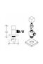 4 Pieces Toilet Seat Quadro Bidet (Intermediate) Tap 69310 - 3