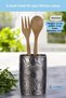 Countertop Spoon Holder Decorative Vertical Spoon Holder Cylinder Spoon Holder Antique Silver Color Model 12 - 2