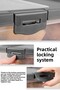 4-Piece Sliding Lid Legume Storage Container - Multi-Purpose Locking Lid Food, Sugar, Flour Container Gray 10 Lt - 4
