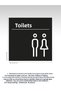 Women - Men Wc Toilet Door Warning Direction Sign - Black - 3
