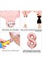 Rose Theme Number Balloon Welcome Set Age Balloon Column Set (Easy Setup Video Narrative) - 6