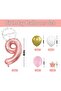 Rose Theme Number Balloon Welcome Set Age Balloon Column Set (Easy Setup Video Narrative) - 3