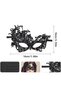 Black Color Lace Cut Lace Embroidered Prom Party Mask No 1 - 3