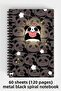 Sweet Panda Heart Design A5 Spiral Hard Cover Notebook 120 Sheets
