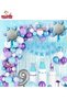 Luxury Girl's 9 Years Old Frozen Elsa Themed Snowflake Foiled Birthday Party Set Decoration - 3