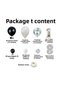 Balloon Set 18 Silver Foil Balloons-Black-Chrome Silver-Metallic White Set of 100 Balloon Chain - 2
