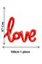 Red Heart Latex Balloon 25 Pieces Love Text Helium Compatible Balloon Lover and Special Day Balloon - 3