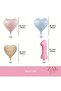 Retro Pink Heart Foil, Blue Heart Foil Balloon, Caramel Heart Foil Balloon, Vintage Pink Foil Balloon - 2