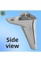 Furniture Sofa Coffee Table TV Unit Base Sofa Leg Chrome Color 12 Cm Leg - 6