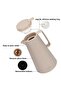 Vacuum Flask 1.0L Insulated Minimalistic Style Thermal Flask, Modern Dallah Beige - 3
