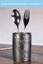 Countertop Spoon Holder Decorative Vertical Spoon Holder Cylinder Spoon Holder Antique Silver Color Model 12 - 3