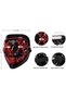 Halloween Led Lighted Neon Mask 3 Modes Party Entertainment Mask Transparent Red Led Neon Mask - 3