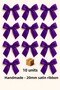 10Pcs Purple Satin Bow Ribbon 20mm Satin Ribbon