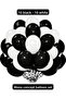 Pastel Black and White Balloon Set 20-Piece Contrast Decoration Birthday