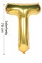Foil Balloon Letter t Helium Balloon 76 cm Gold Color - Letter t Balloon - Letter Foil Balloon - 34 Inch