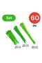 Plastic Cable Tie Clip Velcro Clamp Set 100-150-200 X 2.5 Mm Green (20 X 3) 60 Pieces